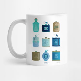 flask blue Mug